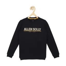 allen solly junior Allen Solly Kids Black Graphic Print Full Sleeves Sweatshirt-picture-14