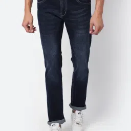 Cantabil Blue Cotton Regular Fit Jeans-picture-25