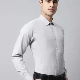 Jainish Grey Regular Fit Self Pattern Shirts-picture-11