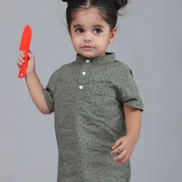 Biglilpeople Boys Green Cotton Printed Shirts-image-48