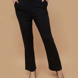 Code by Lifestyle Black Solid Pants-picture-14