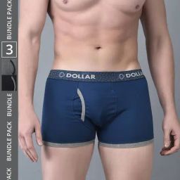 Dollar Bigboss Assorted Cotton Regular Fit Trunks - Pack Of 3-picture-44