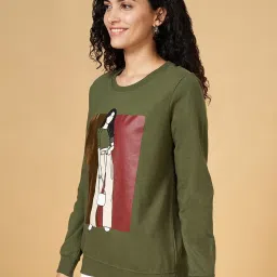 Honey by Pantaloons Olive Sweatshirt image 3