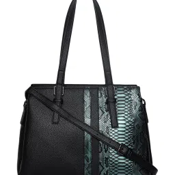 HauteSauce Black Textured Medium Shoulder Bag image 3