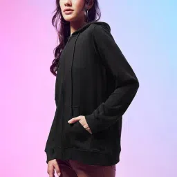 Bewakoof Black Cotton Hoodie image 3