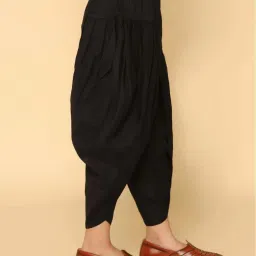 KISAH Kids Black Cotton Regular Fit Dhoti Pants image 3