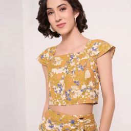 Honey by Pantaloons Yellow Printed Top-picture-33