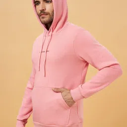 People by Pantaloons Pink Regular Fit Hooded Sweatshirt image 3