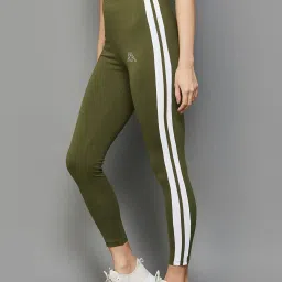 KAPPA Olive Green Striped Tights image 3