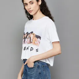 Ginger by Lifestyle White Cotton Printed Top image 3