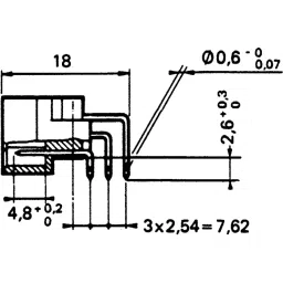 RS PRO 64 Way 2.54 mm Pitch, Type C Class C2, 2 Row, Right Angle DIN 41612 Connector, Plug, 251172 image 4