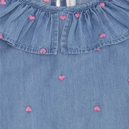 Pantaloons Junior Kids Blue Cotton Printed Top image 3