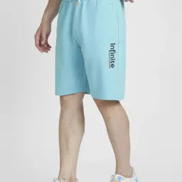 Spykar Sky Blue Regular Fit Shorts image 3