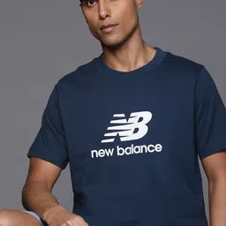 New Balance Printed Drop-Shoulder Sleeves Pure Cotton T-shirt-picture-34
