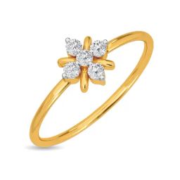 Kisna Diamond & Gold Jewellery Delaney 18k (750) Diamond & Gold Ring For Women-picture-0
