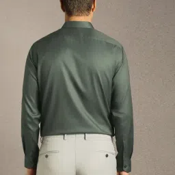 Louis Philippe Green Cotton Regular Fit Shirt image 2