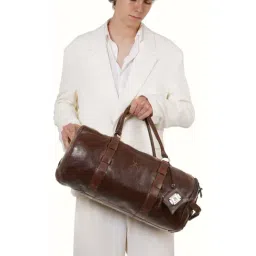 Hidesign SAHARA BrownLarge Duffle Bag With Messenger Bag-picture-19