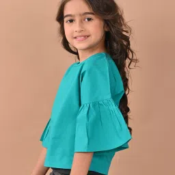 LilPicks Kids Teal Solid Top image 3