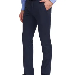 Park Avenue Dark Grey Super Slim Fit Self Pattern Trousers image 3