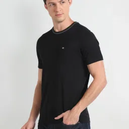 Arrow Sport Black Cotton Regular Fit T-Shirt image 3