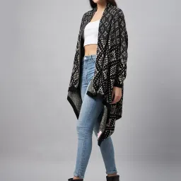 Club York Black Self Pattern Shrug image 3