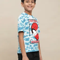 Kidsville Spiderman Printed Multi Color Tshirt For Boys image 3