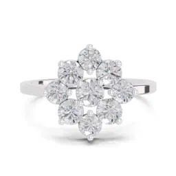 Sparkles 14k (585) White Gold Lab Grown Diamond 0.87 CT Diamond Blossom Promise Ring-picture-11