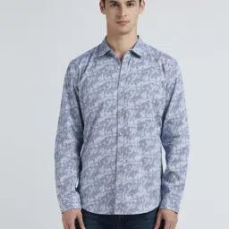 Pepe Jeans Blue Cotton Regular Fit Printed Shirt-picture-19