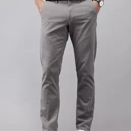Van Heusen Men Checked Slim Fit Chinos Trousers-picture-13