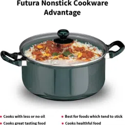Hawkins Black & Transparent Hard Anodised 26.1 cm Non-Stick Stew Pot (5 L) - Set of 1 image 3