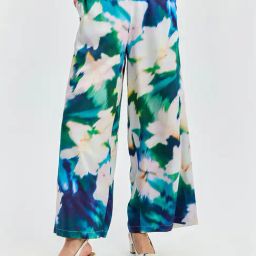 Cover Story Blue Floral Relaxed Trousers-picture-46