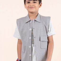 Taatoom Boys without Longline Tailored Jacket with Patchwork-picture-17