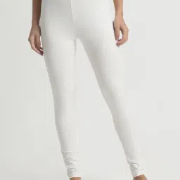 R&B White Cotton Leggings image 3