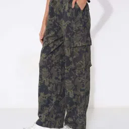 Ajile By Pantaloons Shadow Flared Fit Printed Cargo Pnats image 3