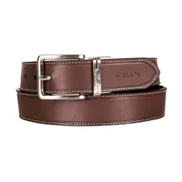 Nautica Brown Leather Reversible Belt for Men-picture-38