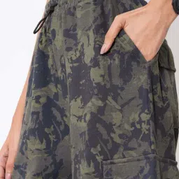 Ajile By Pantaloons Shadow Flared Fit Printed Cargo Pnats image 5