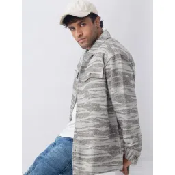The Souled Store Grey Cotton Printed Jacket image 3