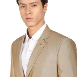 Ad By Arvind Beige Regular Fit Two Piece Suit image 5