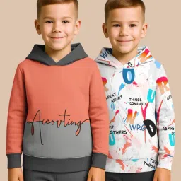 Hellcat Orange and White Regular Fit Printed Sweatshirt - Pack of 2-picture-24