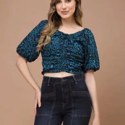 KASSUALLY Blue Printed Top-picture-24