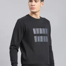 Monte Carlo Black Regular Fit Printed Sweatshirt image 4