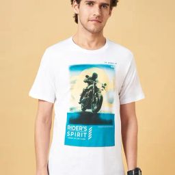 Sf Jeans By Pantaloons White Slim Fit Printed T-Shirt-picture-27
