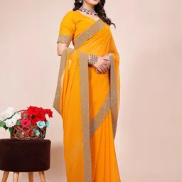 K 5 Fashion Embroidered Pure Georgette Saree image 2