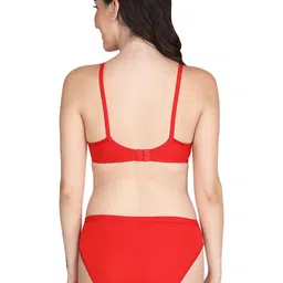 Liigne Pack Of 2 Solid Padded Non-Wired Pure Cotton Everyday Bra Lingerie Set image 5