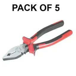 Ego Plier Black & Red High-Grade Cr-V Dual-Color PVC Sleeves 215 mm Length, 8" PLIER Dual Color Super (Pack of 5) image 2