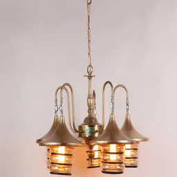 MFD HOME FURNISHING Gold-Toned & Transparent Solid Cluster Light image 4