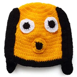 MayRa Knits Face Detailed Hand Knitted Cap - Yellow-image-65