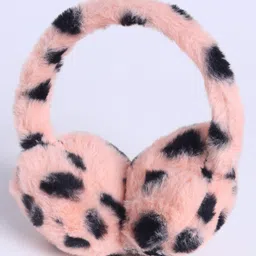 M'andy Woollen Knit Leopard Spots Designed Ear Muffs - Pink-picture-13