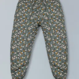 Plum Tree Pack Of 2 Seamless Ditsy Floral Printed Pants - Navy Blue & Green image 4