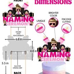 Zyozi Girl Boss Baby Theme Naming Ceremony Decoration Kit Pack of 41 - Multicolour image 5